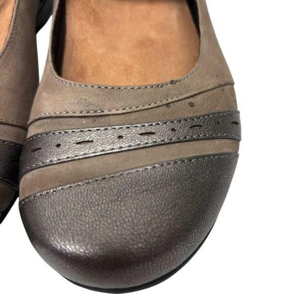 Abeo 24/7 Womens Slip Resistant Mary Jane Shoes Size 9 Leather & Synthetic Gray - Picture 5 of 8